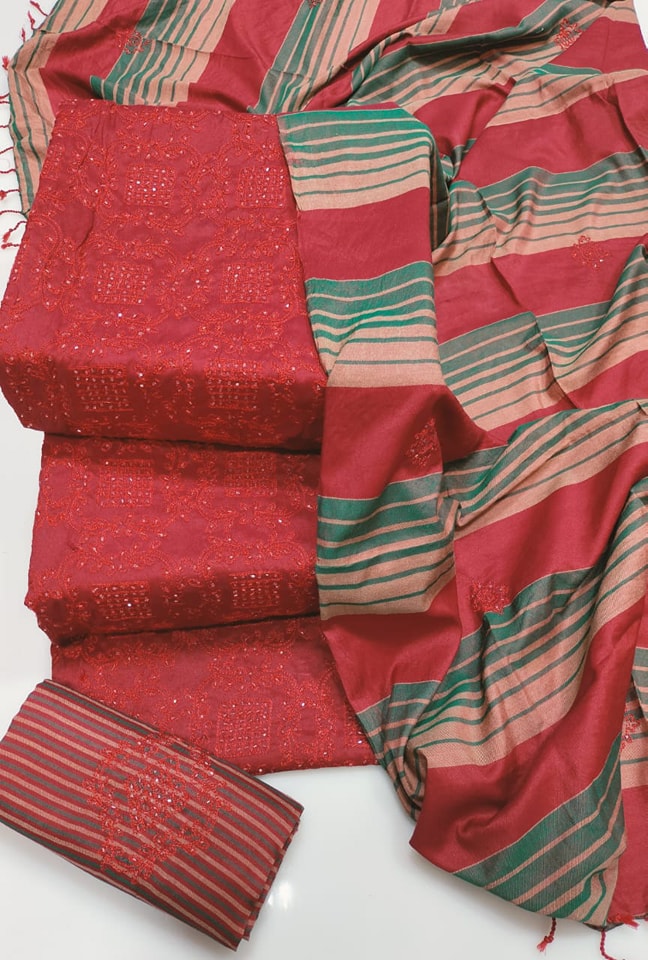 WINTER SILK DIGITAL PRINTED 3-PIECE - DP#79